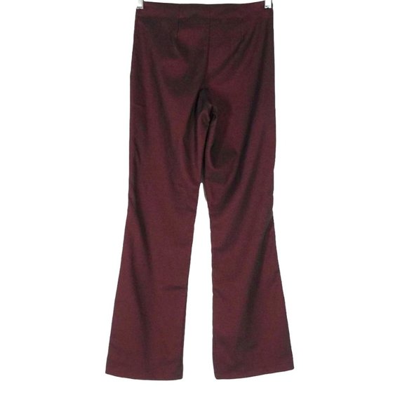 Y2K Sharkskin Pants by No Boundaries Size 5 Maroon Shimmery Shark Skin Vintage 9 - Picture 6 of 10